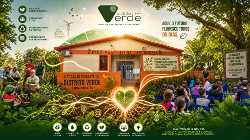 Panorama do Distrito Verde - morros verdes e vegetação exuberante